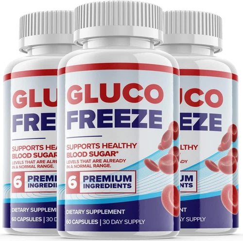 Glocufreeze Pills - Gluco Freeze Pills For Blood Sugar Support ORIGINAL - 3 Pack