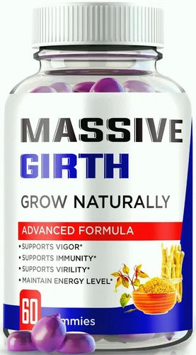 Massive Girth Gummies for Men, Massive Girth Grow Naturally Gummies 60ct