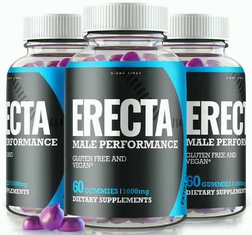 (3 Pack) Erecta Male Health Gummies to Enhance Male Performance and Vitality