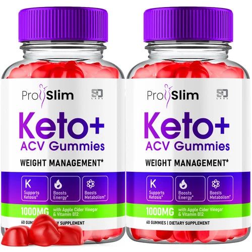 (2 Pack) Proslim Keto Gummies, Pro Slim ACV Keto Weight Loss (120 Gummies)