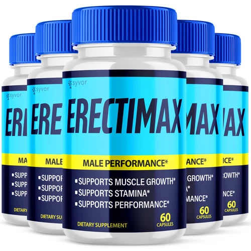 Erectimax Male Pills Advanced Vitality Support Formula Supplement, 300 Capsules