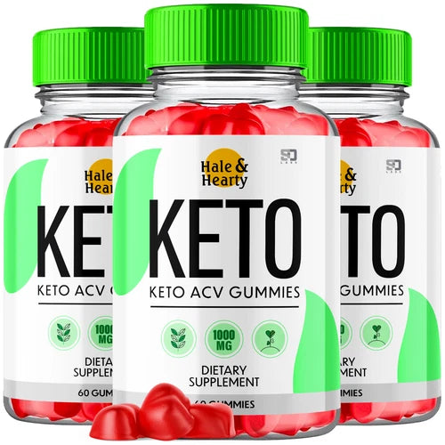 (3 Pack) Hale & Hearty Keto Gummies, HaleHearty ACV Weight Loss (180 Gummies)