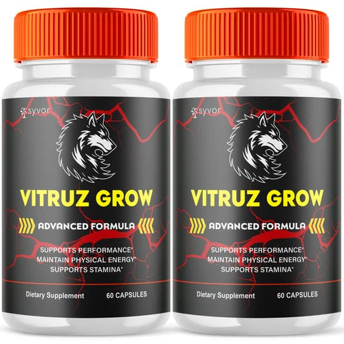 (2 Pack) Vitruz Grow for Men Advanced Max Formula Vitamin Supplement 120 Capsule