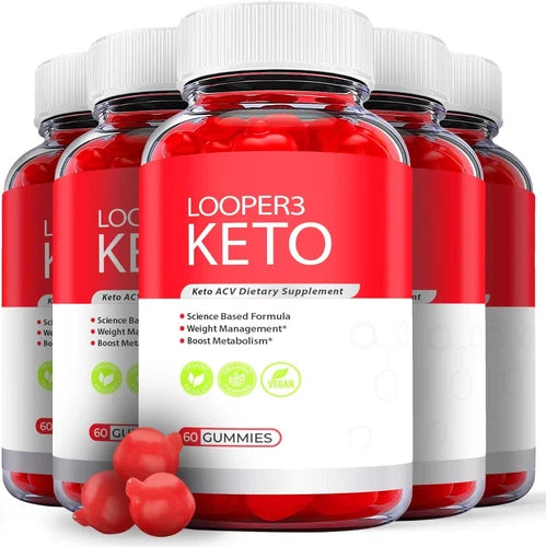 (5 Pack) Looper3 Keto Gummies, ACV Keto Gummies for Weight Loss (300 Gummies)