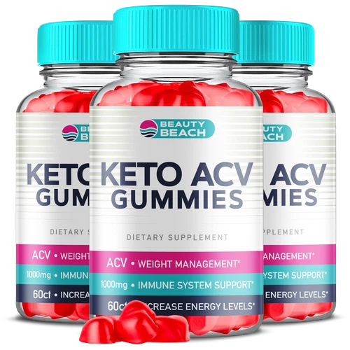 Beauty Beach Keto Gummies - Beauty Beach ACV Gummys Weight Loss ORIGINAL- 3 Pack