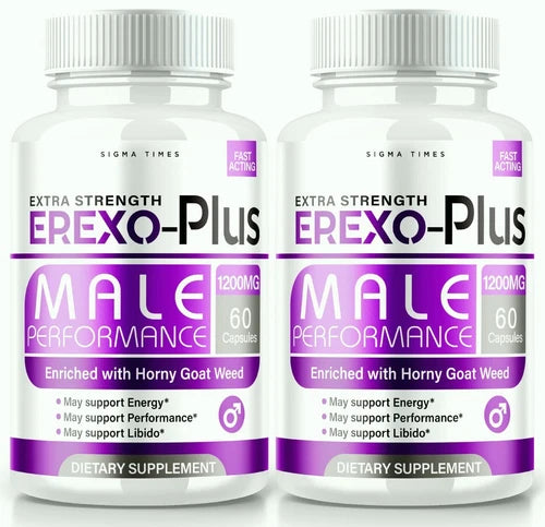 (2 Pack) Erexo-Plus Male Pills for Maximum Performance and Vitality for Men