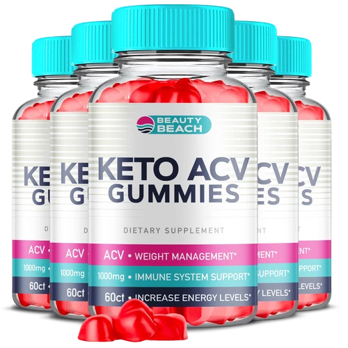 Beauty Beach Keto Gummies - Beauty Beach ACV Gummys Weight Loss ORIGINAL- 5 Pack