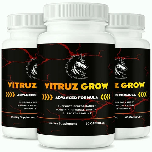 (3 Pack) Vitruz Grow Pills for Men, Advanced Male Performance Formula