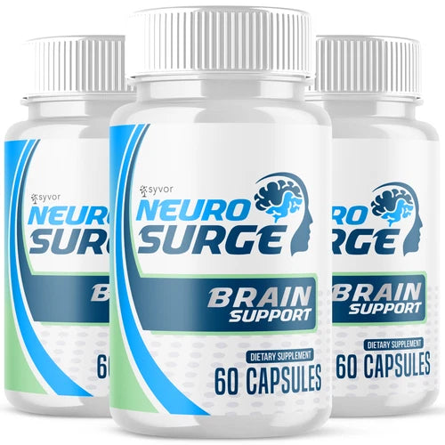 (3 Pack) Neuro Surge Nootropic All Natural Super Brain Supplement 180 Capsules