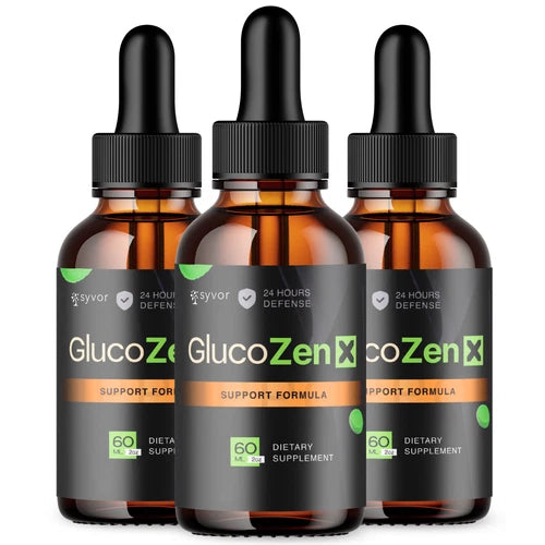 (3 Pack) Gluco Zen X Blood Support Drops Advanced Vitamin Supplement 90 Servings