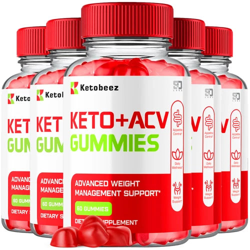 (5 Pack) Ketobeez Keto Gummies, Keto Beez ACV Gummies Weight Loss (300 Gummies)