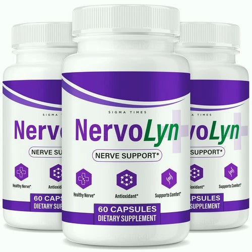 (3 Pack) NervoLyn Capsules, All-Natural Nervo Lyn for Nerve Health Support