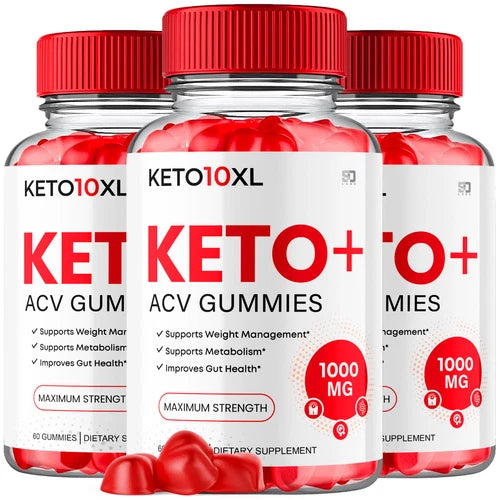Keto10XL Keto ACV Gummies - Support Weight Management and Energy (3 Pack)