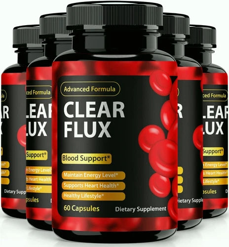 (5 Pack) Clear Flux Pills, ClearFlux Blood Cleanse, Blood Support Formula