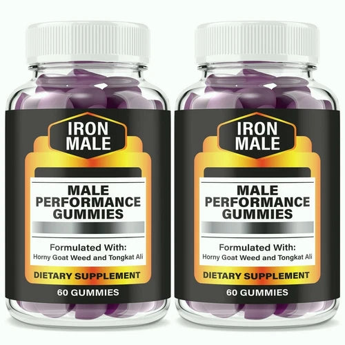 (2 Pk) Iron Male Gummies - Advanced Male Performance Gummy for Energy & Vitality
