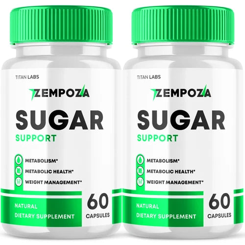 (2 Pack) Zempoza Sugar Support- Zempoza Blood Health Formula (120 Capsules)