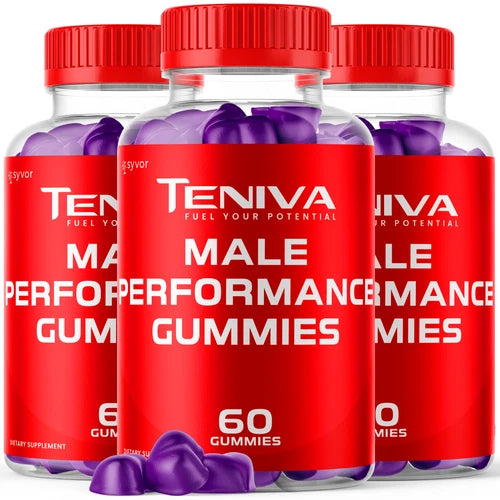 (3 Pack) Teniva for Men Gummies Advanced Formula Vitamin Supplement 180 Gummies