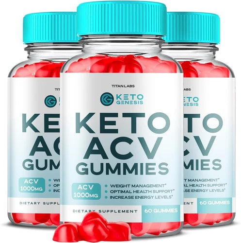 (3 Pack) Keto Genesis Gummies, Genesis Keto ACV Keto Gummies (180 Gummies)