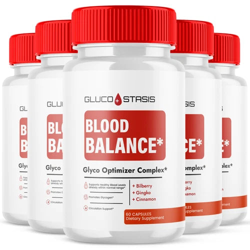 (5 Pack) Gluco Stasis Blood Balance Advanced Support Glycogen Vitamin 300 Caps