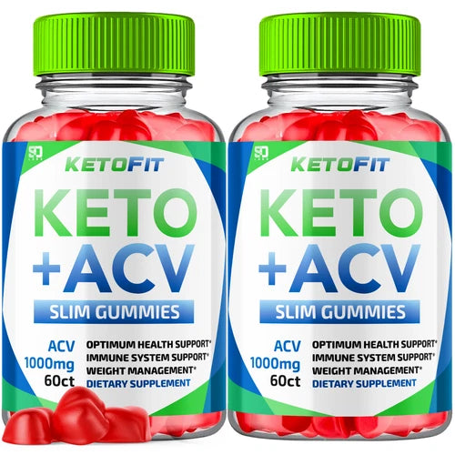 (2 Pack) KetoFit Keto + ACV Gummies, Keto Fit +  ACV Weight Loss (120 Gummies)
