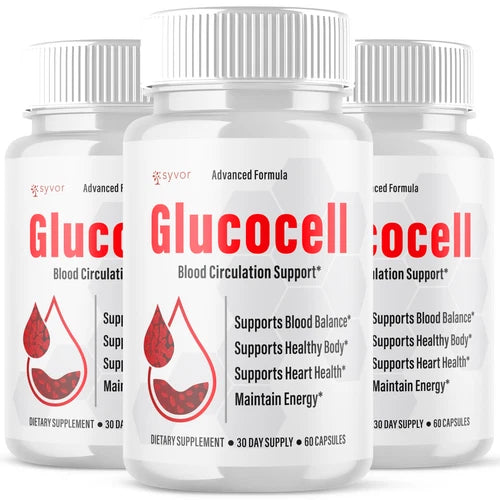 (3 Pack) Glucocell Blood Pills Advanced Support Glycogen Supplement 180 Capsules