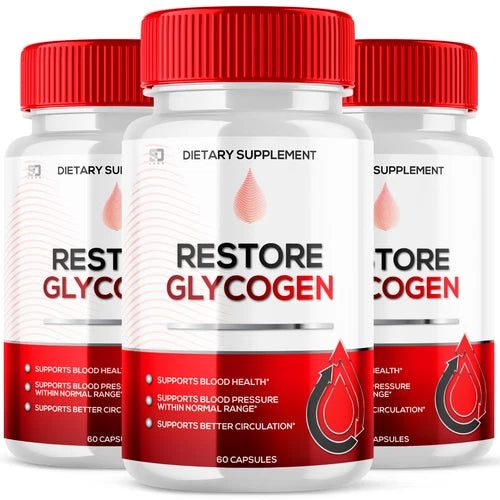 (3 Pack) Restore Glycogen Control, Restore Glycogen Blood Pills  (180 Capsules)