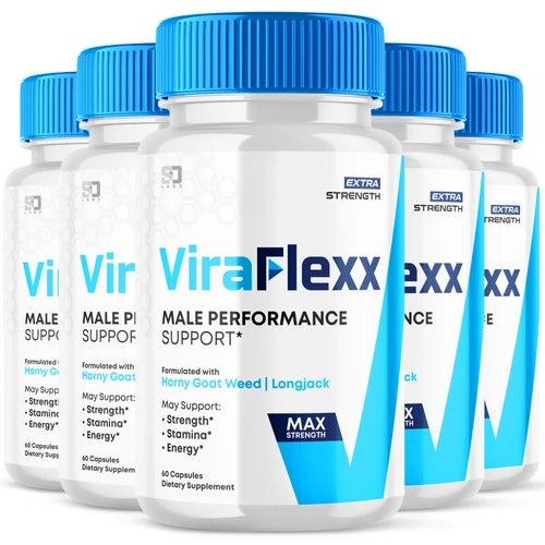 (5 Pack) Viraflexx Men Boosting Pills - Enhances Male Performance (300 Capsules)