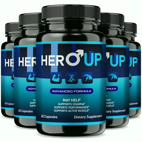 (5 Pack) Hero Up Pills for Men, HeroUp Supplement for Male Health Support