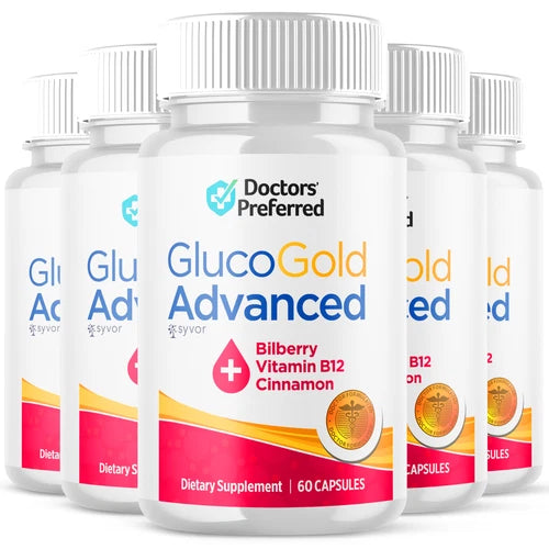(5 Pack) Gluco Gold Blood Balance Advanced Support Glycogen Supplement 300 Caps