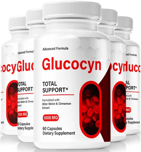 (5 Pack) Glucocyn Blood Pills, Glucocyn Blood Pressure and Balance Support
