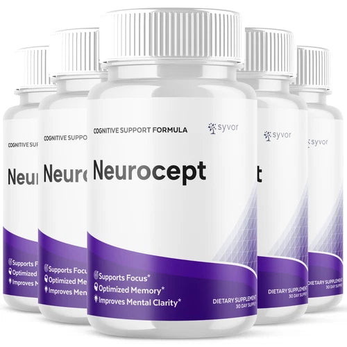 (5 Pack) Neurocept Nootropic All Natural Formula Brain Supplement 300 Capsules