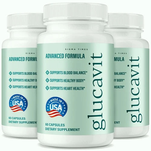 (3 Pack) Glucavit Capsules, Gluca Vit Advanced Blood Support Formula