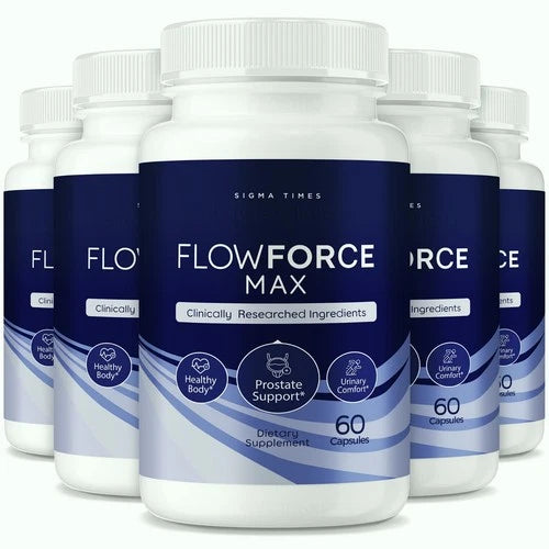 (5 Pack) FlowForce Max All-Natural Dietary Supplement to Improve Strength