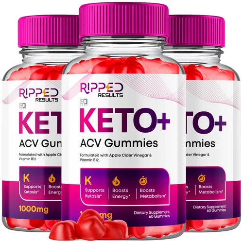 (3 Pack) Ripped Results Keto, RippedResults ACV Weight Loss Gummy (180 Gummies)