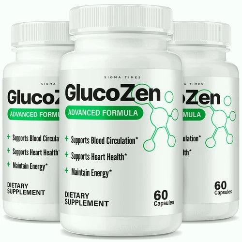 (3 Pack) GlucoZen Capsules – Gluco Zen Blood Support for Healthy Circulation
