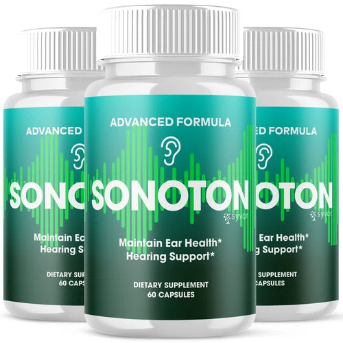 (3 Pack) Sonoton Advanced Ear Health Support and Tinnitus Relief 180 Capsules