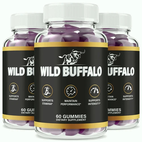 (3 Pack) Wild Buffalo Male Gummies, WildBuffalo Performance Gummy for Men