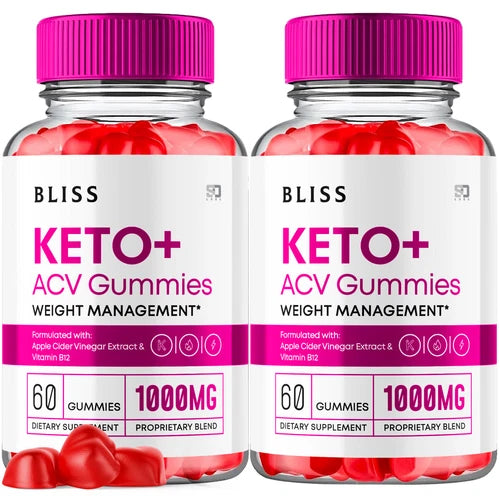 (2 Pack) Bliss Keto Gummies, Bliss Keto ACV Gummies Weight Loss  (120 Gummies)