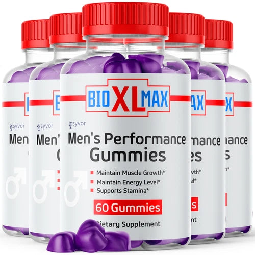(5 Pack) Bio XL Max Male Gummys Advanced Formula Vitamin Supplement 300 Gummies