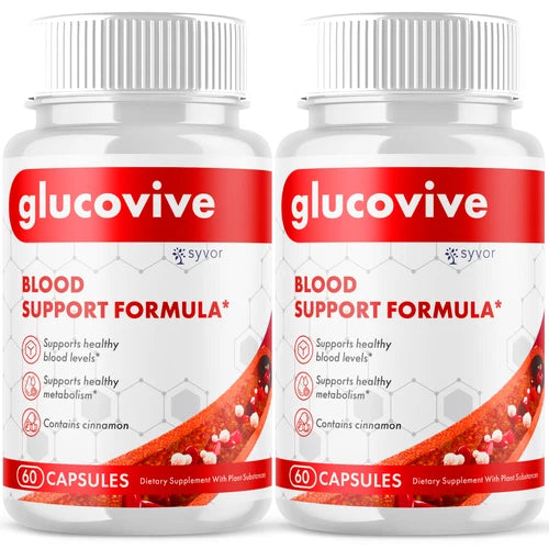 (2 Pack) Glucovive Blood Balance Advanced Support Glycogen Vitamin 120 Capsules