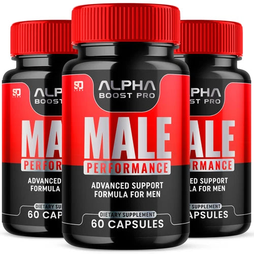 (3 Pack) Alpha Boost Pro Male Pills - Maximize Energy, Vitality & Stamina 180ct