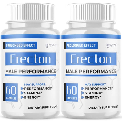 (2 Pack) Erecton for Men Advanced Max Formula Vitamin Supplement 120 Capsules