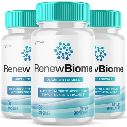 (3 Pack) RenewBiome Probiotic For Gut Health, Renew Biome Vitamin 180 Capsules