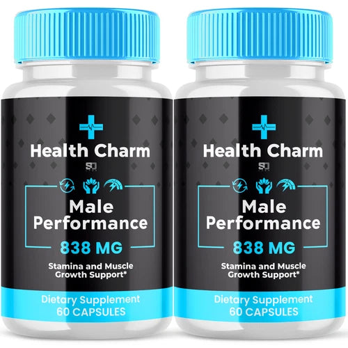 (2 Pack) Health Charm Male Pills - Maximize Energy, Vitality & Stamina 120 Pills