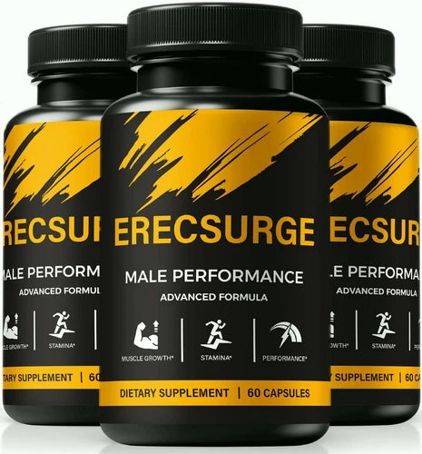 (3 Pack) Erecsurge Male Performance & Vitality Pills, Erecsurge for Men