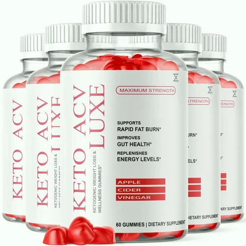 (5 Pack) Keto Luxe ACV Gummies, Luxe Apple Cider Vinegar Gummies (300 Gummies)