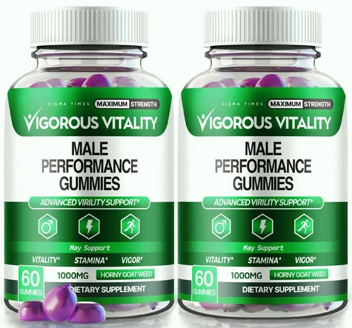 (2 Pack) Vigorous Vitality Male Health Gummies to Boost Stamina & Endurance
