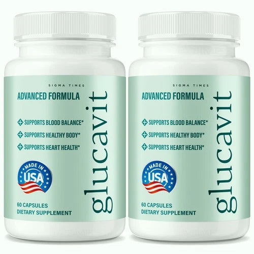 (2 Pack) Glucavit Capsules, Gluca Vit Advanced Blood Support Formula