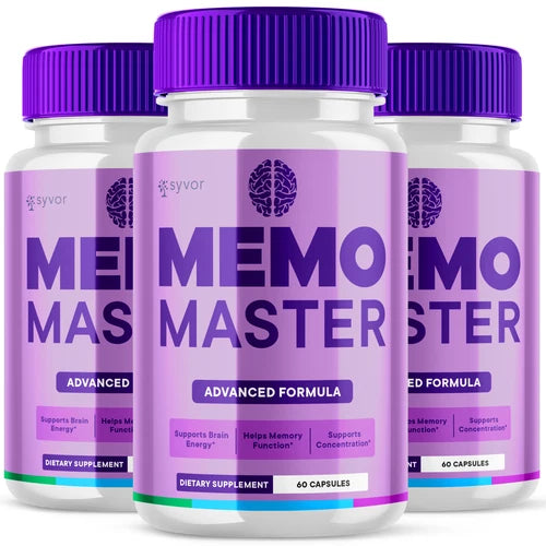 (3 Pack) Memo Master Nootropic All Natural Formula Brain Supplement 180 Capsules