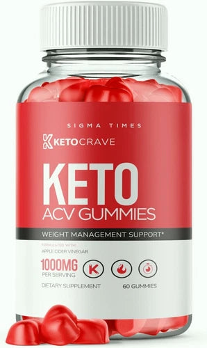 Keto Crave ACV Gummies to Repress Appetite Cravings & Boost Fat Burning 60ct